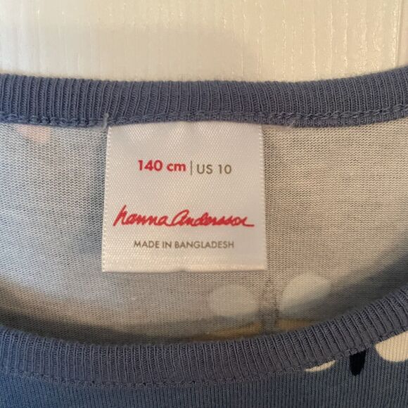 Hanna Andersson Girl’s Fable Playdress Sz 10 Blue Butterflies Casual School - Picture 3 of 10